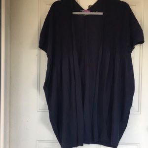 Navy blue plus size sweater vest